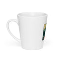 road to mountain range at sunset illustration with 'Explore More' text Latte Mug front view — Wandering With Pride