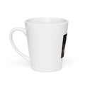 celestial woman illustration with flowing gown and cosmic elements Latte Mug front view — Wandering With Pride