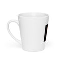 woman's head engulfed in flaming hair illustration Latte Mug front view — Wandering With Pride