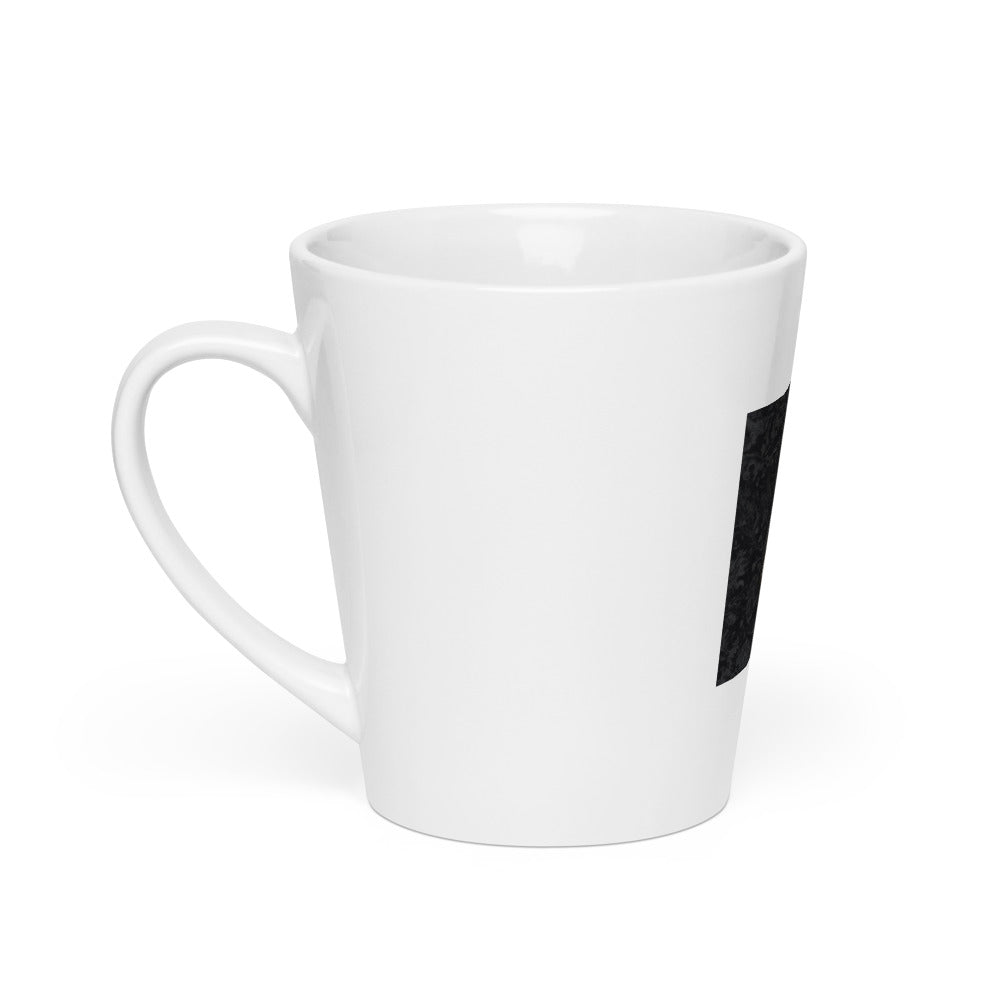 snake coiled around a skull illustration Latte Mug front view — Wandering With Pride