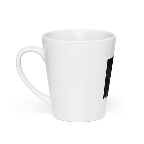 snake coiled around electrified structure illustration Latte Mug front view — Wandering With Pride