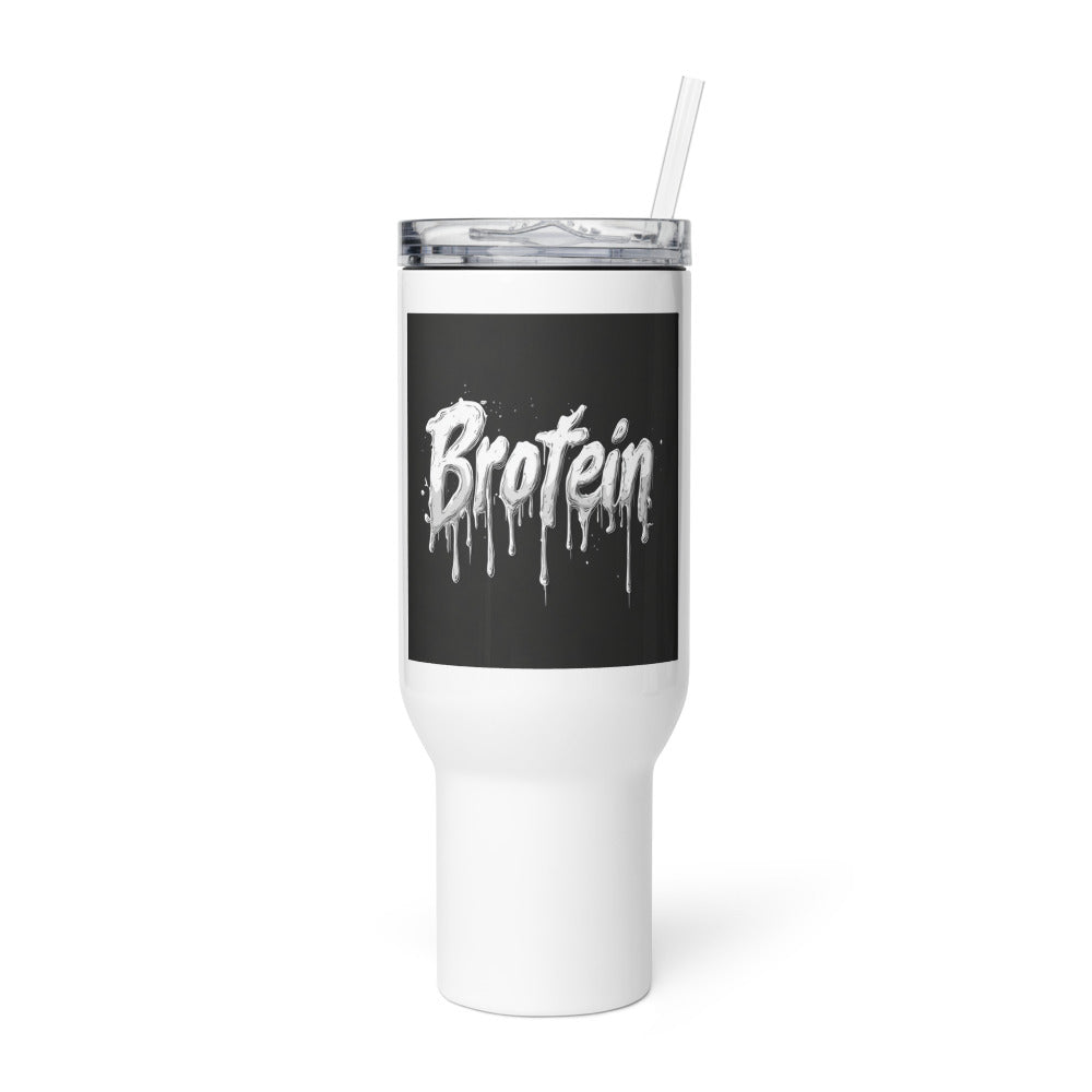 Brotein graffiti typography Travel Mug front view — Wandering With Pride