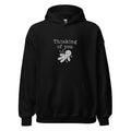 voodoo doll with pins and 'Thinking of you' text Hoodie front view — Wandering With Pride