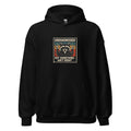 Raccoon illustration with tongue out and paws making peace sign Hoodie front view — Wandering With Pride