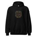 stylized modern Mona Lisa illustration with text 'THEY DIDN'T BURN WITCHES, THEY BURNED WOMEN' Hoodie front view — Wandering With Pride