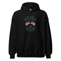 stylized American flag with abstract star patterns Hoodie front view — Wandering With Pride