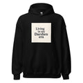 Living in my Darshen era typography Hoodie front view — Wandering With Pride