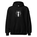 Jesus Christ flanked by two men with 'ICE' labeled body armor Hoodie front view — Wandering With Pride