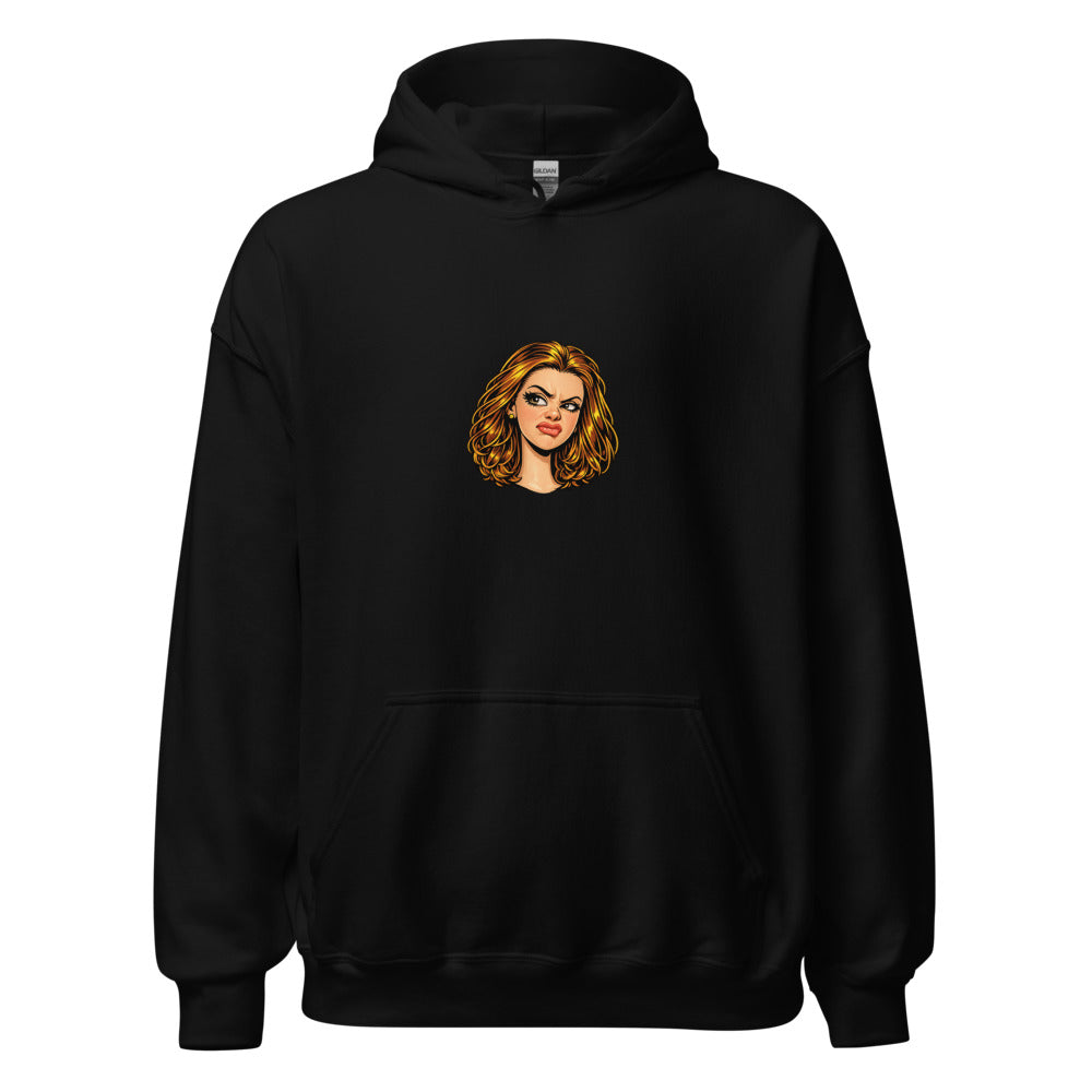 mid-20th century glamour icon portrait Hoodie front view — Wandering With Pride