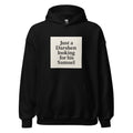 Typography text: 'Just a Darshen looking for his Samuel' Hoodie front view — Wandering With Pride