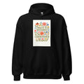 NOLITE TE BASTARDE CARBORU UNDE DE POS illustration with floral elements Hoodie front view — Wandering With Pride