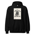 raccoon holding coffee cup with straw, illustration Hoodie front view — Wandering With Pride
