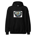bear illustration in mid-air flight pose Hoodie front view — Wandering With Pride