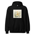 vibrant wildflower bouquet illustration with layered blooms and naturalistic arrangement Hoodie front view — Wandering With Pride