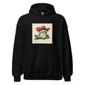 frog wearing a cowboy hat illustration Hoodie front view — Wandering With Pride