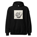 cat being held by small hands illustration Hoodie front view — Wandering With Pride