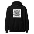 scale with sword and book illustration with 'DENY DEFEND DEPOSE' text Hoodie front view — Wandering With Pride
