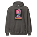 Cartoon illustration of RuPaul with an exaggerated 'M'-shaped hairline and playful expression Hoodie front view — Wandering With Pride