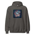 hand-drawn floral crown portrait of a grinning woman Hoodie front view — Wandering With Pride
