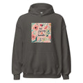 hand-drawn woman's face with floral elements and inspirational typography Hoodie front view — Wandering With Pride