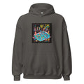 cartoon pool party illustration with diverse queer figures Hoodie front view — Wandering With Pride