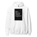 "Who Would Jesus Deport?" question mark typography Hoodie front view — Wandering With Pride