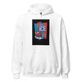 Polar bear wearing red hat and scarf holding 'Abolish ICE' sign Hoodie front view — Wandering With Pride