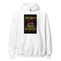 laptop with cracked screen and 'BROLIGARCHY? I PREFER DEMOCRACY.' illustration Hoodie front view — Wandering With Pride