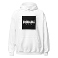 Graffiti-style 'BREEDABLE' typography Hoodie front view — Wandering With Pride