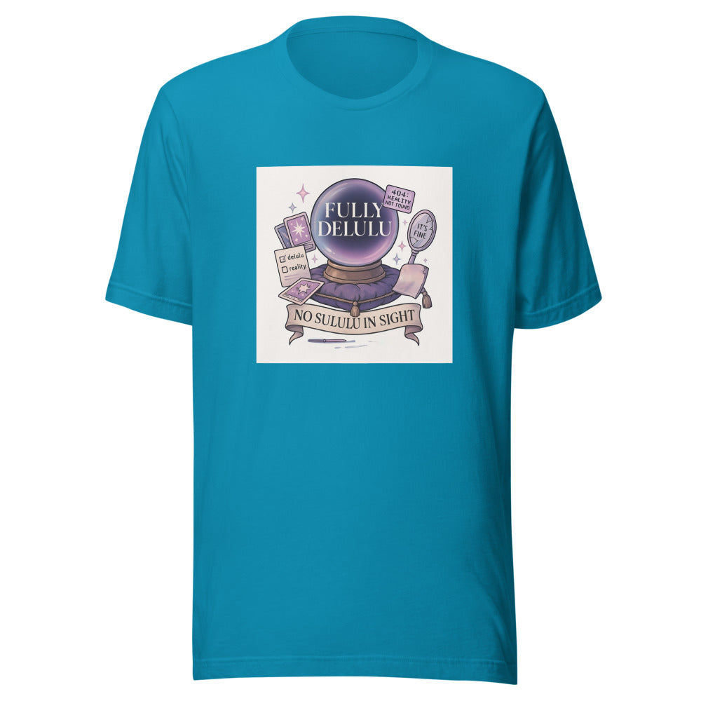 crystal ball surrounded by queer symbols and tarot cards Tee front view — Wandering With Pride
