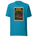 Mutant Seafood Nightmare restaurant poster with grotesque mutated seafood creature Tee front view — Wandering With Pride