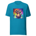 Raccoon emerging from a pot of stew Tee front view — Wandering With Pride
