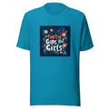 Control Guns Not Girls typography Tee front view — Wandering With Pride