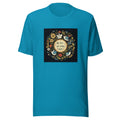 We are not going back illustration with floral border Tee front view — Wandering With Pride