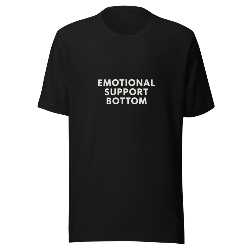 EMOTIONAL SUPPORT ANIMAL typography Tee front view — Wandering With Pride