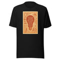 Lightbulb surrounded by symbolic objects with motivational typography Tee front view — Wandering With Pride