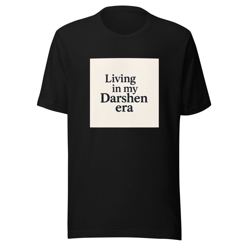 Living in my Darshen era typography Tee front view — Wandering With Pride