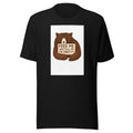 cartoon brown bear holding sign that says 'FEED ME AND TELL ME I'M PRETTY' Tee front view — Wandering With Pride