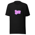 Pegging Queen hand-drawn typography Tee front view — Wandering With Pride