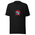 Red Circle with Ice Cube Symbol Tee front view — Wandering With Pride