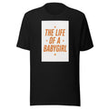 THE LIFE OF A BABYGIRL typography Tee front view — Wandering With Pride