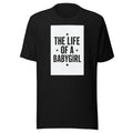 THE LIFE OF A BABYGIRL typography Tee front view — Wandering With Pride