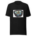 bear illustration in mid-air flight pose Tee front view — Wandering With Pride