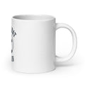 Monochromatic bearded man in flat cap 11oz Mug front view — Wandering With Pride