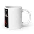 WE WANT SELF-RULE, NOT MARTIAL LAW typography 11oz Mug front view — Wandering With Pride