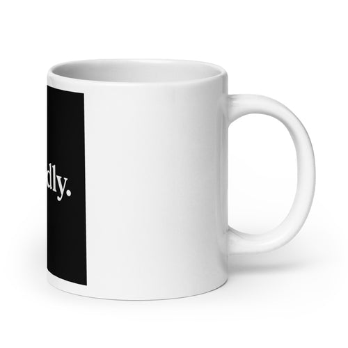 Allegedly. typography 11oz Mug front view — Wandering With Pride