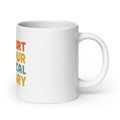 SUPPORT YOUR LOCAL LIBRARY typography 11oz Mug front view — Wandering With Pride