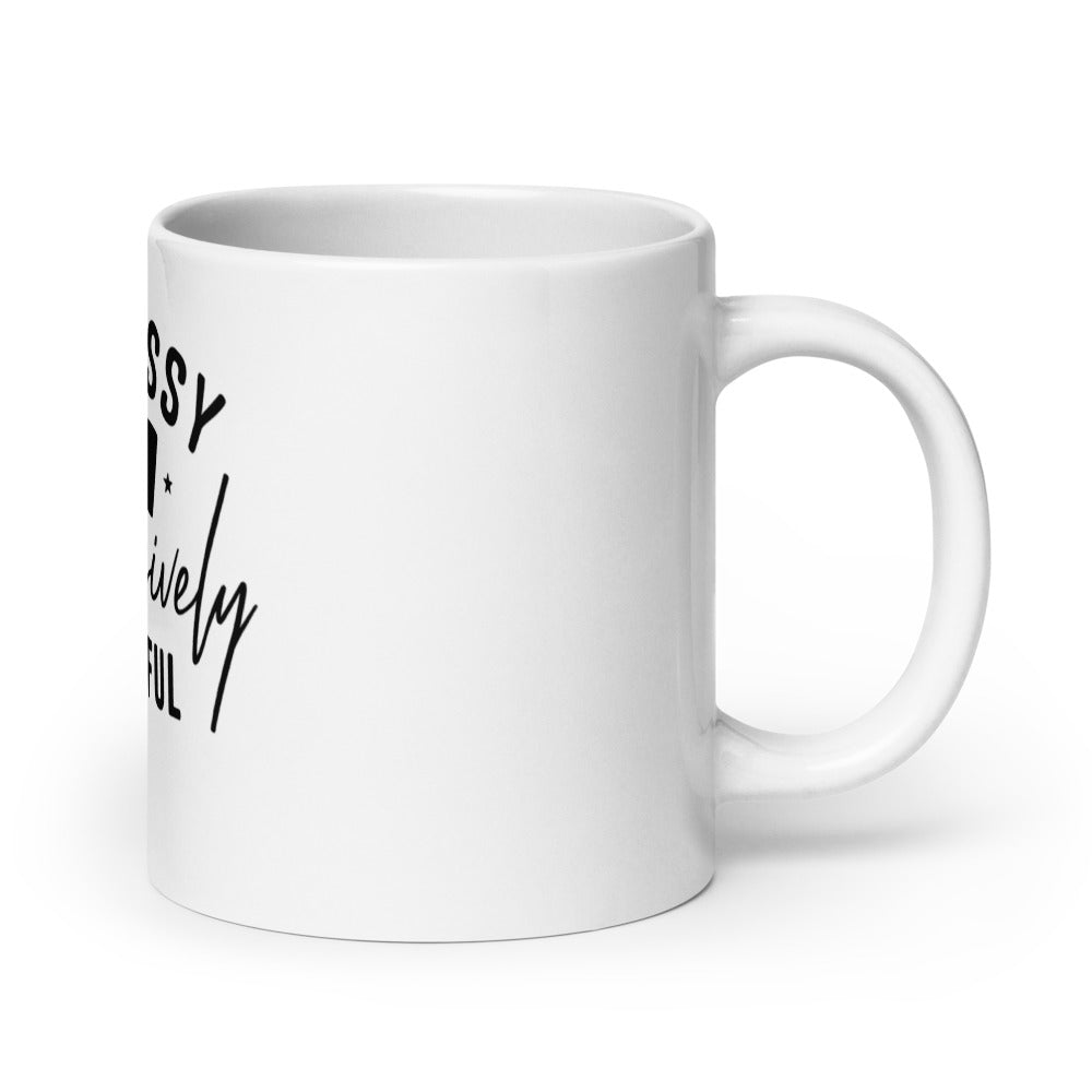 JUST typography 11oz Mug front view — Wandering With Pride