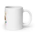 Gay the Pray Away illustration with rainbow arc, star, and crescent moon 11oz Mug front view — Wandering With Pride