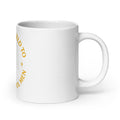 Sword with flowers and text 'I WILL NOT YIELD TO DISRESPECTFUL MEN' 11oz Mug front view — Wandering With Pride